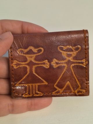 Monedero de Cuero con Muñecos