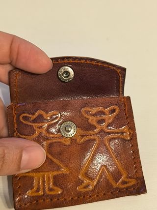 Monedero de Cuero con Muñecos