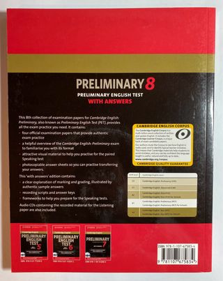 Pack preparación libros inglés B1 PET Cambridge