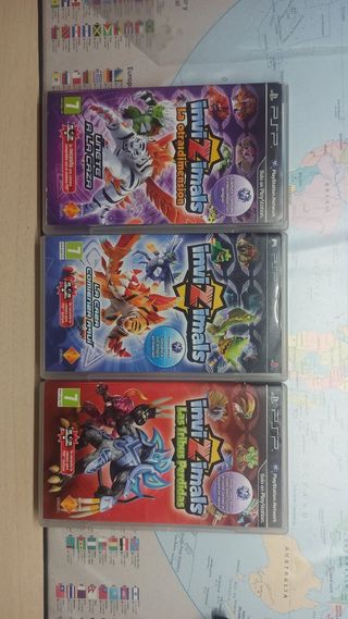 PACK DE 3 JUEGOS PSP "INVIZIMALS"