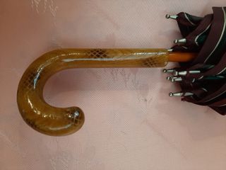 MINISOMBRILLA ANTIGUA DE MADERA Y TELA