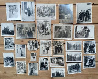 Lote fotografías antiguas de exteriores-calle