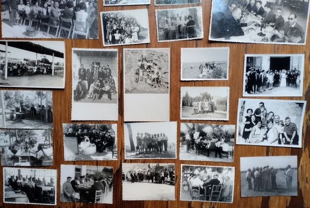 *Lote fotografías antiguas de grupos persona 40-70