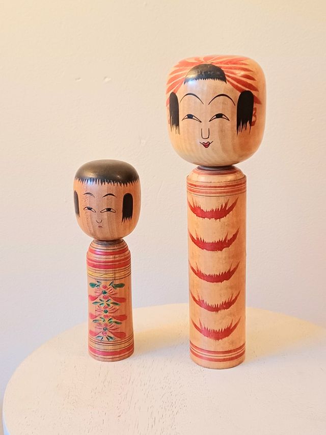 Lote 2 kokeshi muñecas Japon