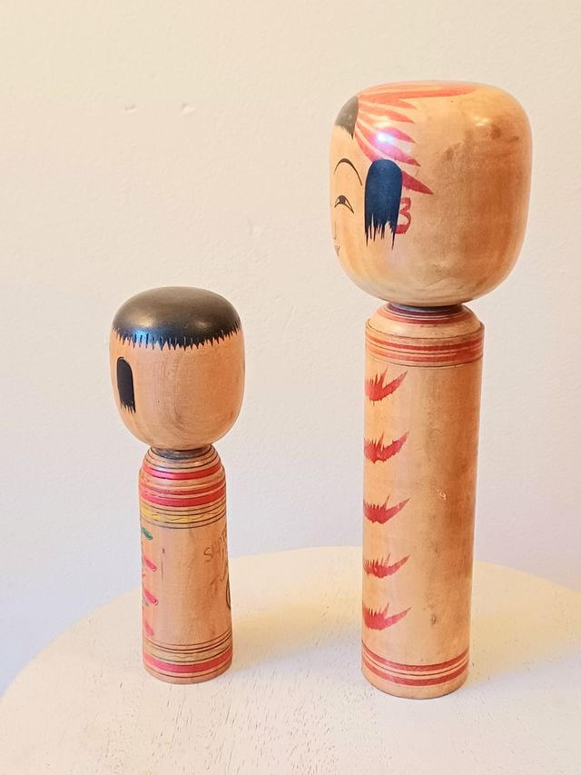 Lote 2 kokeshi muñecas Japon