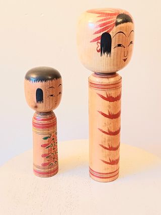 Set di 2 bambole kokeshi Japan