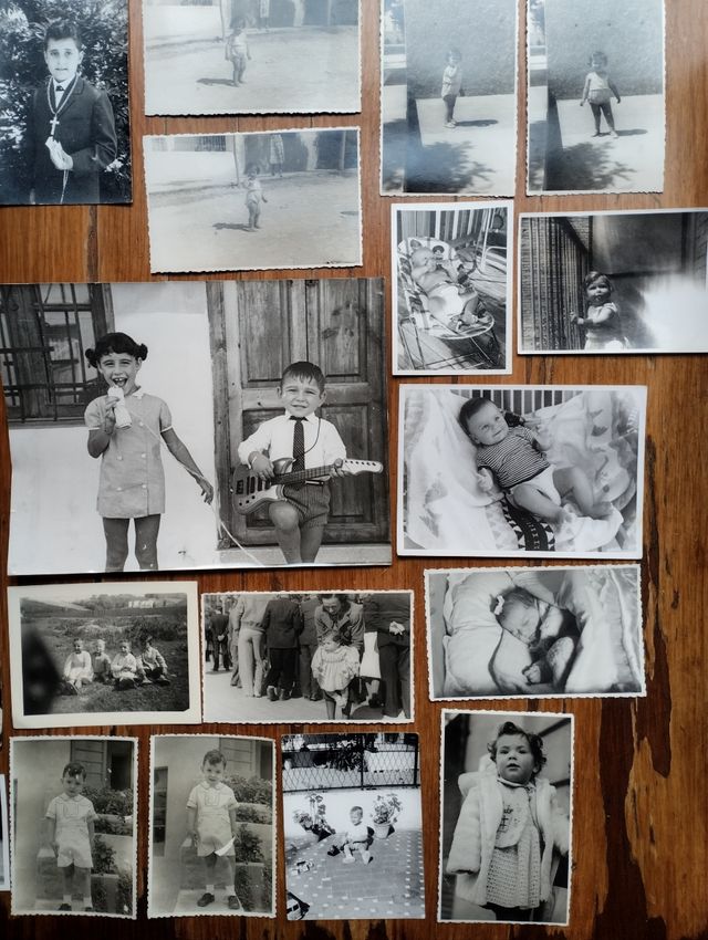 Lote fotografías antiguas de infancia, 40-70