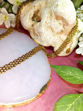 Collar de malla chapado en oro 18K