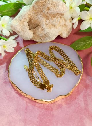 Collar de malla chapado en oro 18K