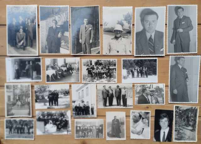 *Lote de fotografías antiguas de hombres, 40-70