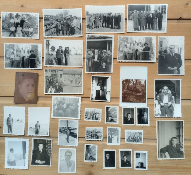 *Lote de fotografías antiguas de hombres, 40-70