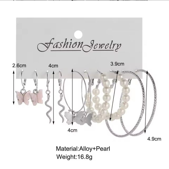Juego pendientes Mariposa y Corazon