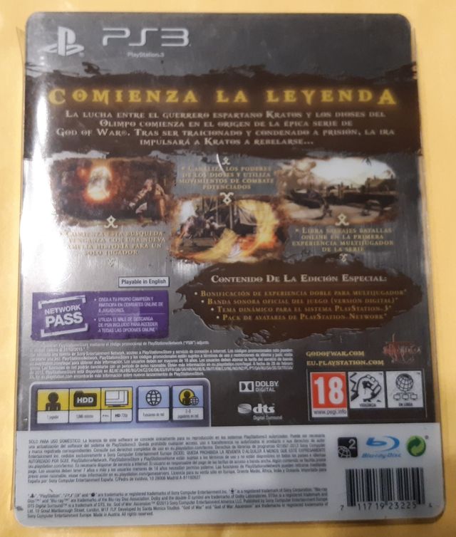 God Of War Edición Especial PS3
