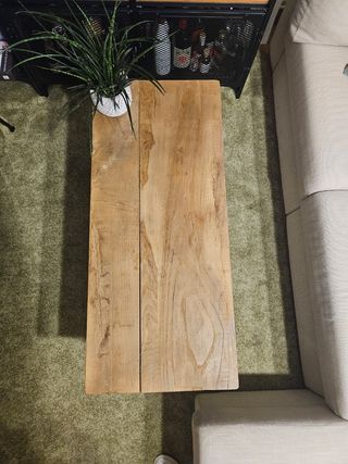 Mesa de centro de madera de castaño