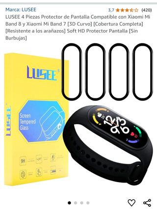 Protector pantalla para pulseras xiaomi