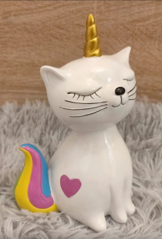 Hucha gato unicornio