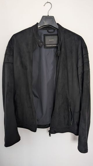 Chaqueta antelina negra Zara - Talla M