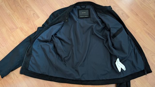 Chaqueta antelina negra Zara - Talla M