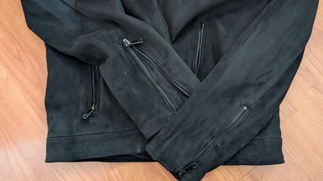 Chaqueta antelina negra Zara - Talla M