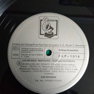 LP RUMBA 1973 Los Brindis.Bárbaro rumbas en orbita
