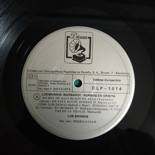 LP RUMBA 1973 Los Brindis.Bárbaro rumbas en orbita