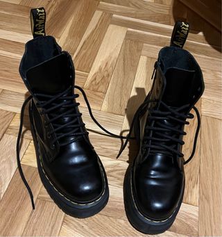 Dr Martens Piel plataforma cremallera T39