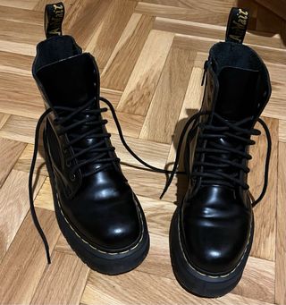 Dr Martens Piel plataforma cremallera T39