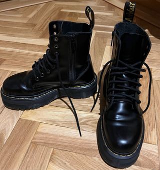 Dr Martens Piel plataforma cremallera T39