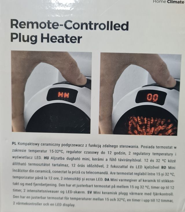 Calefactor con control remoto