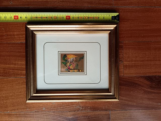 Quadretto foglia oro vintage