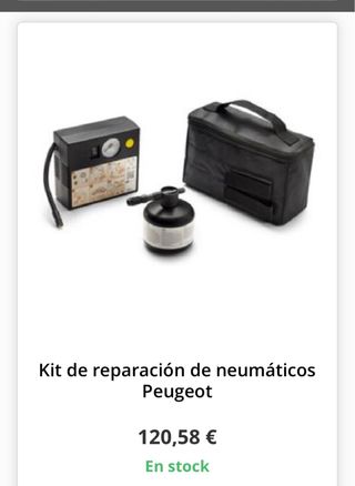Kit Reparación neumatico Peugeot