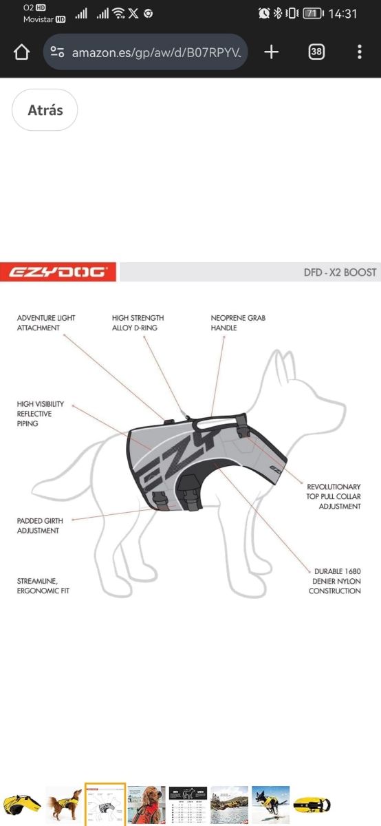 Giubbotto di salvataggio per cani Easy