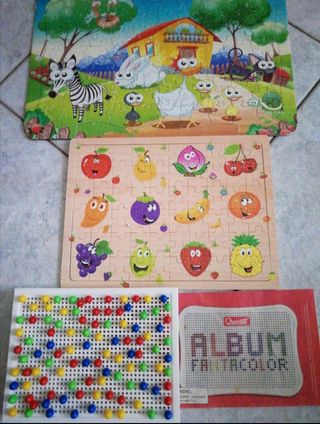 Set giochi puzzle e chiodini