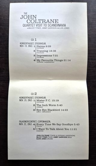 John Coltrane Quartet, Visit To Scandinavia 2CD
