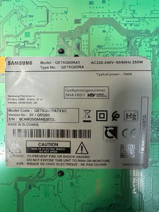 SAMSUNG QE75Q60RAT