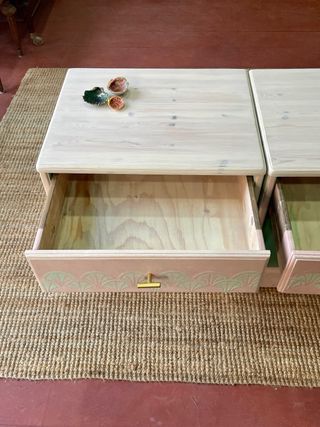REBAJA!! Pareja mesillas de pino rediseñadas