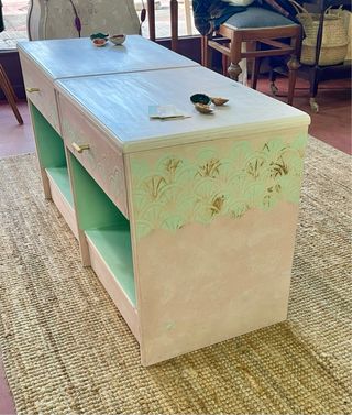 REBAJA!! Pareja mesillas de pino rediseñadas