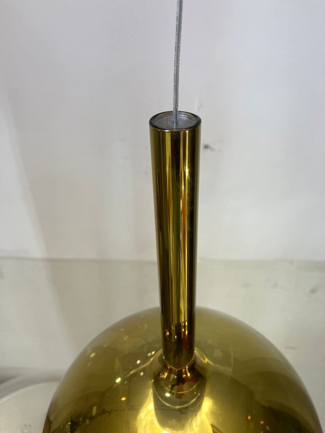 Lampadario sfera vetro specchiato oro