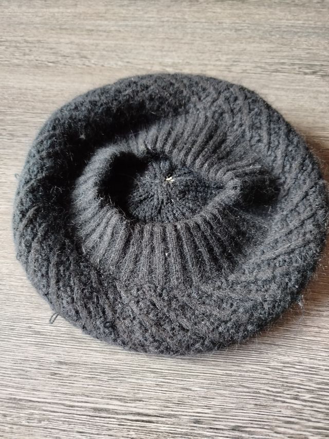Gorrito boina de lana, invierno mujer