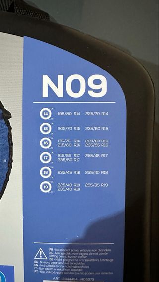 Cadenas textil N09