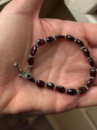 Bracciale granato e argento 
