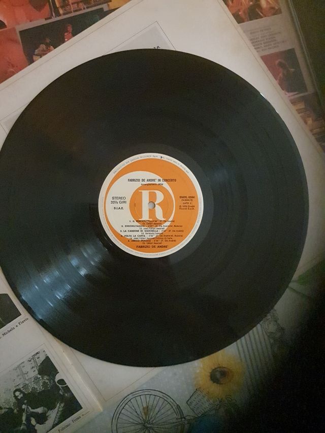 Vinile concerto dal vivo fabrizio de André 1979