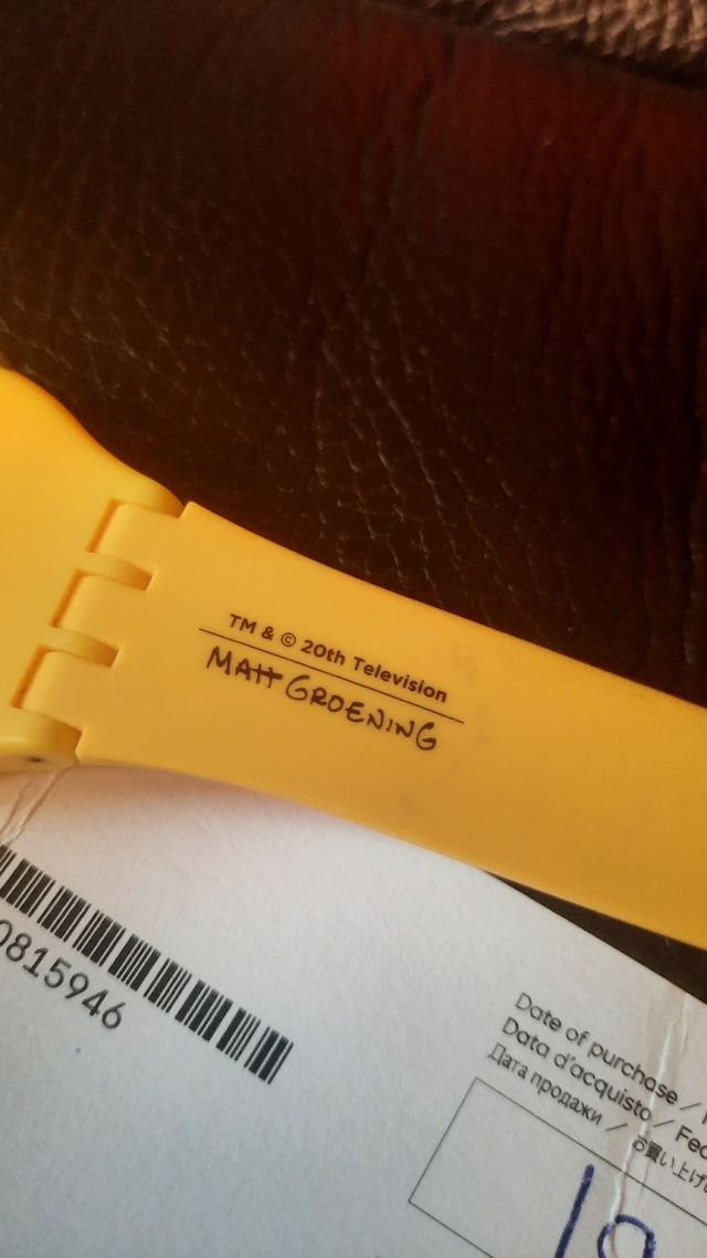 Orologio swatch Simpson