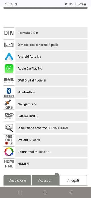 Autoradio 2 DIN Clarion NX706E 