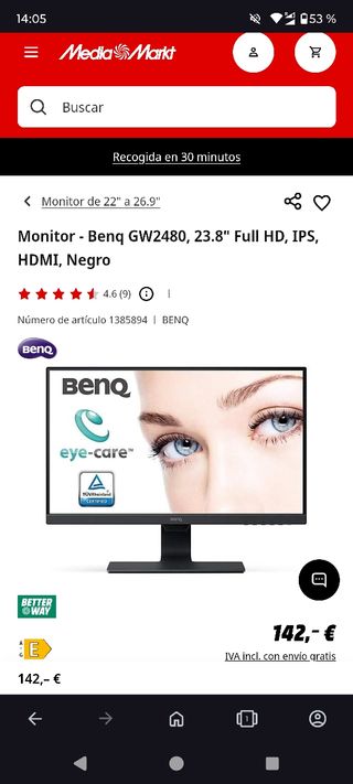 Monitor profesional BENQ 24"