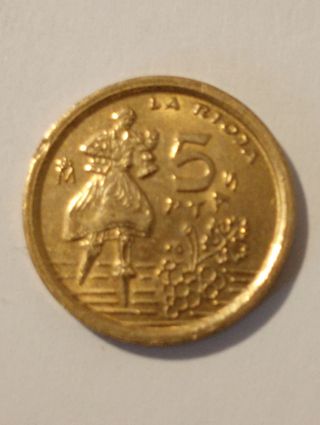moneda de España Conmemorativa, de 5p