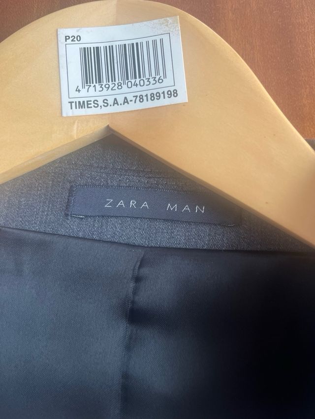 Americana/Blazer Gris Marengo Zara Man