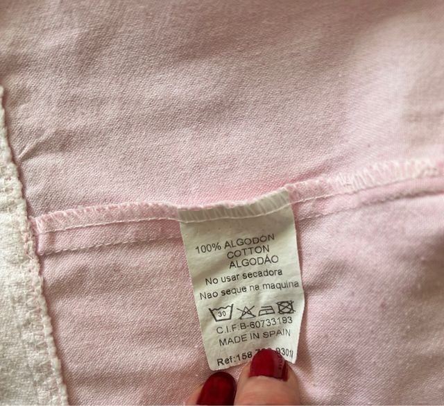 Pichi pana rosa niña T:6 meses Corte Ingles