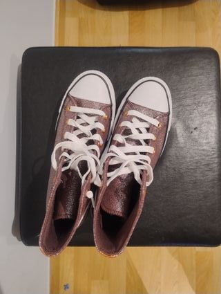 Converse rosa purpurina