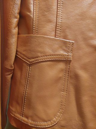 Chaqueta piel naranja 
